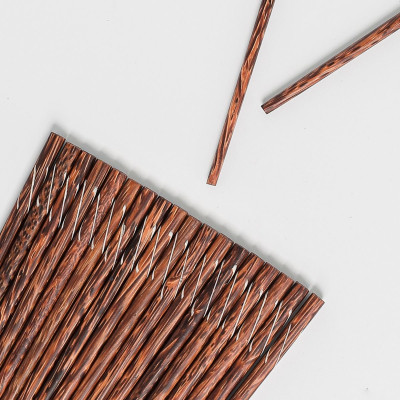 Vỉ 10 đôi đũa Dừa đá xoắn PHUSANG được làm từ gỗ tự nhiên không chất bảo quản dùng trong nhà hàng khách sạn và bàn ăn