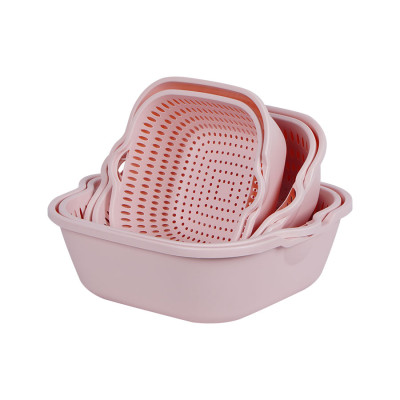 Bộ Rổ thau 6 món Ráo Nước 2 Lớp Cao Cấp Tiện Lợi, Rổ Đựng Rau, Hoa Quả - HÀNG VIỆT NAM