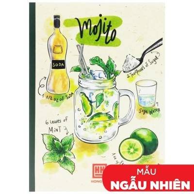 Combo 5 Tập Cocktail - 4 Ly Ngang 200 Trang ĐL 70g/m2 - Hồng Hà (Mẫu Màu Giao Ngẫu Nhiên)