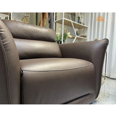 Combo ghế sofa chỉnh điện 100% da bò Italy Tundo màu nâu – SFDCT01 2m7 hàng cao cấp chuẩn da bò nhập khẩu Ý