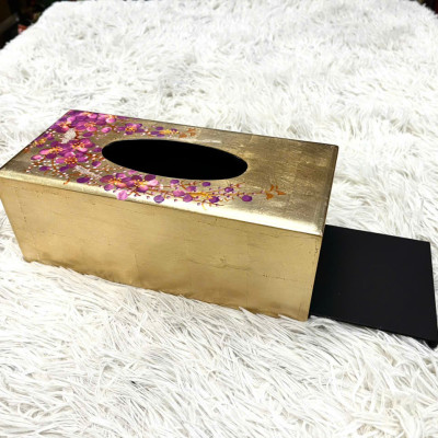 Hộp đựng khăn giấy chữ nhật sơn mài cao cấp Thanh Bình Lê đựng giấy để trong phòng khách hay nhà ăn, đẹp mắt và sang trọng