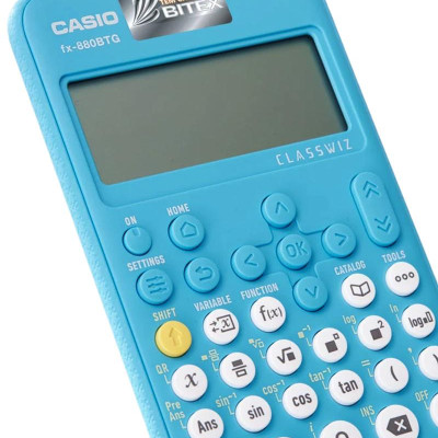 Máy Tính Casio FX-880BTG - Màu Xanh Dương + Bút Frixion Colors và G2 (Màu Mực Ngẫu Nhiên)