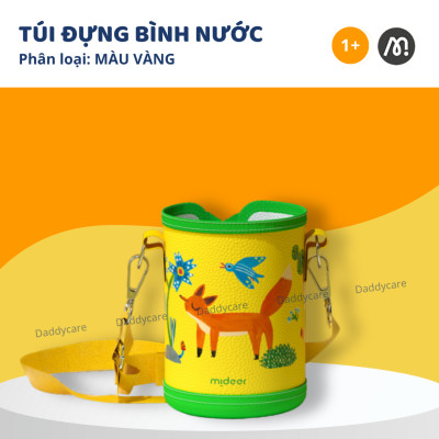 Bình nước cho bé đi học giữ nhiệt  Mideer Vacuum Insulated Bottle có ống hút dây đeo cao cấp