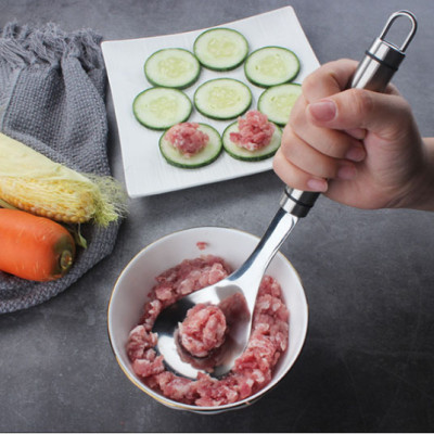 Muỗng Thìa Inox Tạo Làm Thịt Viên Cá Viên Chia Thịt Viên Nhanh Tiện Dụng/Dụng cụ làm khuôn thịt viên cá viên hình tròn