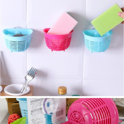 Combo 2 giỏ treo đa năng có núm hít chân không - Hàng nội địa Nhật Bản - Giao màu ngẫu nhiên