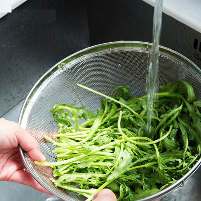 Rổ Tròn Inox Echo Size 16cm Đáy Sâu Hàng Nội Địa Nhật Bản Cao Cấp