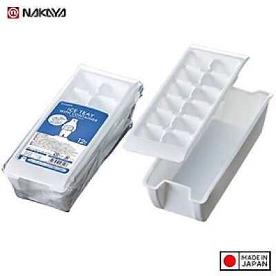Khay đá 12 viên kèm khay trữ đá Nakaya - Hàng nội địa Nhật Bản nhập khẩu chính hãng