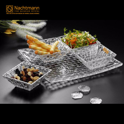 Bộ đĩa & khay pha lê Nachtmann Bossa Nova 5 món - Hàng chính hãng Đức
