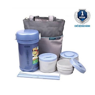 Hộp cơm giữ nhiệt 3 ngăn Zojirushi SL-NC09-AA 0,84L, hàng chính hãng