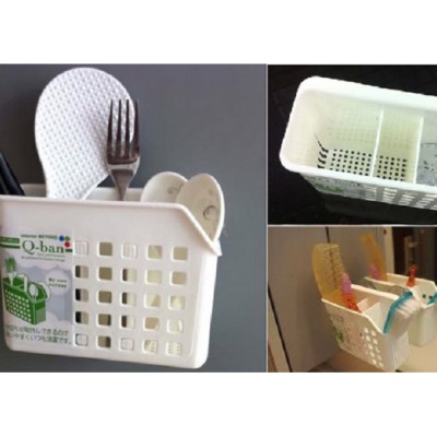 Combo 1 Ống cắm đũa thìa 2 ngăn có núm hít chân không + 1 Muôi xới cơm hàng nội địa Nhật Bản