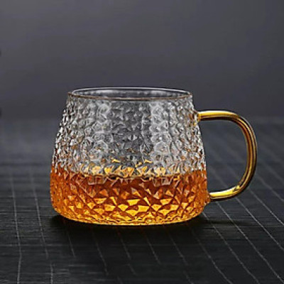 Bộ 6 cốc thủy tinh chịu nhiệt cao cấp vân sần thấp