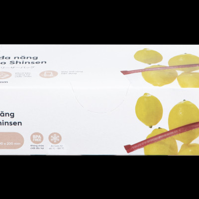 Túi zipper đa năng Shinshen 1L (có khóa kéo loại đỏ - đáy mở rộng) - Hộp 20 túi