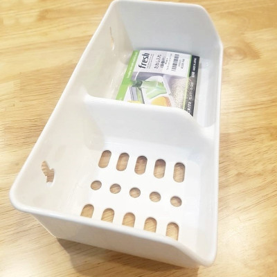 Giá đựng mút rửa chén/nước rửa chén .... 2 ngăn Sanada có núm thít chân không cao cấp - Hàng nội địa Nhật Bản.