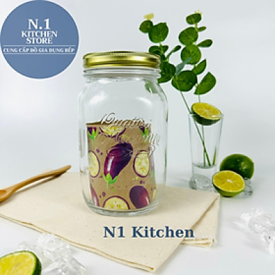 Hũ thủy tinh 1000 ml Quattro Invetro Ý - Hàng Chính Hãng