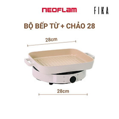 [Hàng chính hãng] Combo Chảo nướng 28 và bếp từ Neoflam Fika. Made in Korea. Hàng có sẵn, giao ngay