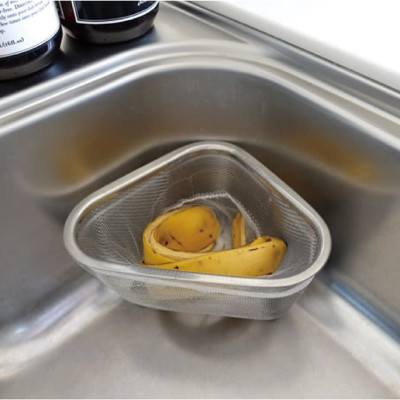 Rổ inox tam giác có chân đế chống trượt Echo Metal - Hàng nội địa Nhật Bản