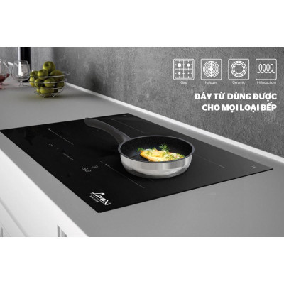 Chảo chống dính 5 đáy Sunhouse IN24M4, Chất liệu inox, Đường kính 24cm