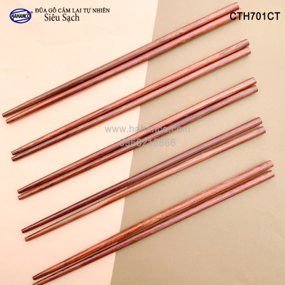 Đũa tròn gỗ Cẩm Lai Siêu sạch (10 đôi) CTH701CT - gỗ tự nhiên vân đẹp ️- An toàn khi sử dụng