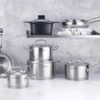 Nồi inox 18/10 Korkmaz Proline 2 lít - 16x10 cm