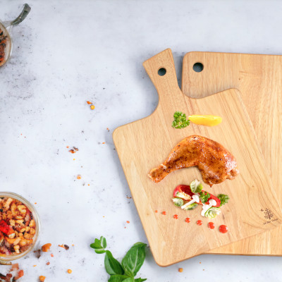 Bộ 2 thớt gỗ cao su Đức Thành 01331 - Đạt tiêu chuẩn xuất khẩu