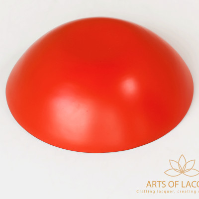 Bát Sơn Mài Đỏ Họa Tiết Lá