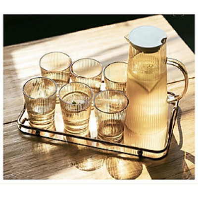 BỘ BÌNH UỐNG NƯỚC KÈM 6 CỐC THỦY TINH CHỊU NHIỆT CAO CẤP