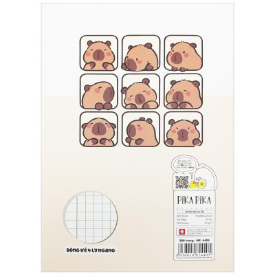 Tập Sinh Viên Pika Pika - Kẻ Ngang - 200 Trang 70gsm - Hải Tiến 4405 (Mẫu Bìa Giao Ngẫu Nhiên)