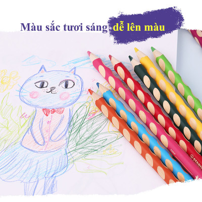 Bộ 12 cây bút chì màu STABILO EASYcolors, tay phải (CLE33R/12) - Xanh dương (405)