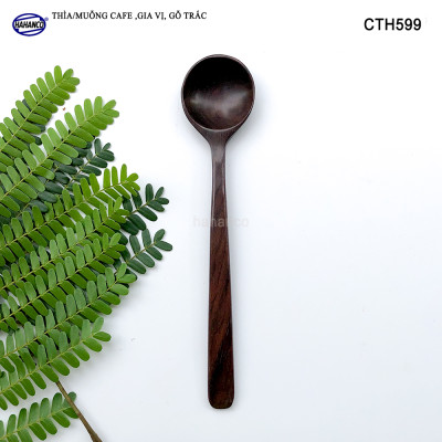 Thìa Muỗng Tròn Gỗ Trắc Cẩm Cỡ Lớn Phong Cách Hàn Quốc - CTH599