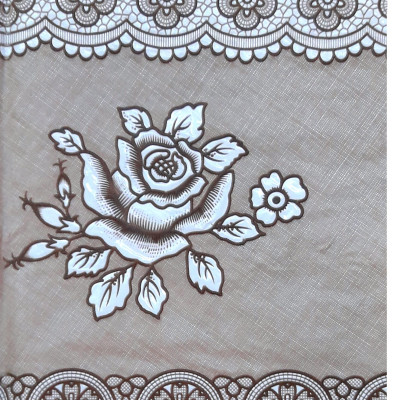 KHĂN TRẢI BÀN PAULEE - 856B (76 cm x 120 cm) HOA VĂN NÂU, PHỦ SALON, KHÔNG THẤM NƯỚC.