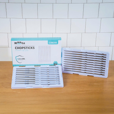 Bộ 10 đôi đũa inox 316L Hàn Quốc CIM316 bảo hành 24 tháng