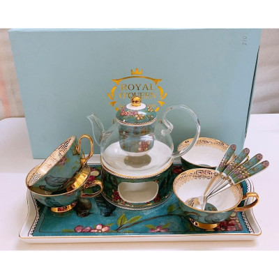 BỘ ẤM TRÀ HOA VÀ CHIM XANH ( Giao Gẫu Nhiên) 