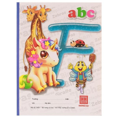 Combo 5 Vở Class ABC - 4 Ô Ly 96 Trang ĐL 100g/m2 - Hồng Hà (Mẫu Màu Giao Ngẫu Nhiên)