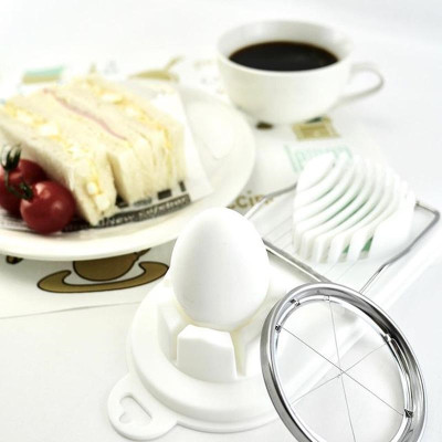 Combo 01 Muôi xới cơm chống dính tiện lợi Echo Metal + 01 Dụng cụ cắt  trứng lưỡi Inox cao cấp - Nội địa Nhật Bản