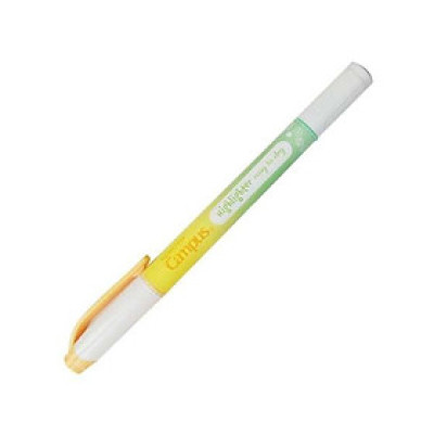 Bút Dạ Quang 2 Đầu Mực Pastel Campus DHL-PA-YGR - Vàng, Xanh Lá