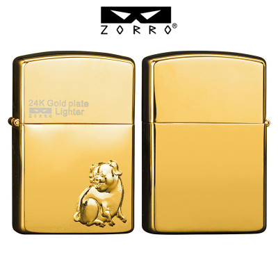 Vỏ Hột Quẹt Bật Lửa Xăng Đá Zorro Z24K Ôp Nổi Họa Tiết 12 Con Giáp Cực Đẹp - Nhiều Hình