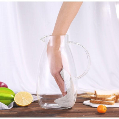 (SẴN) Combo 1 bình bầu 1.6L + 2 cốc 2 lớp 250ml, bộ bình cốc thủy tinh cao cấp, bình thủy tinh chịu nhiệt k chì