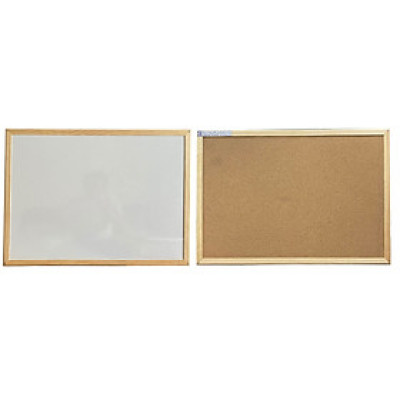 Bảng 2 mặt ghim vải bần và bút lông cao cấp KT 0,4x0,6m