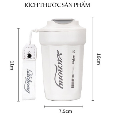 Cốc Giữ Nhiệt Teement Inox 316 Cách Nhiệt, Dung Tích 480ml, Có Dây Cầm Tay Chắn Chắn - Hàng Chính Hãng