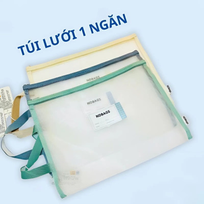 SUN EIGHT - PP115 Túi lưới xách tay 1 ngăn có quai, túi đựng vở bút cho học sinh (KT 34x24.5cm) - NDBags