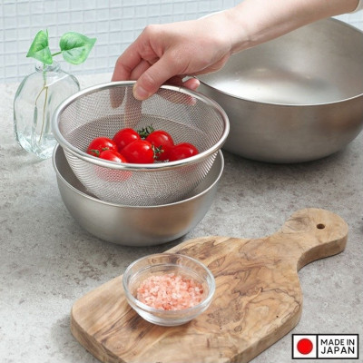 Rổ inox tròn Colander Echo Ø15cm - Hàng nội địa Nhật Bản nhập khẩu chính hãng