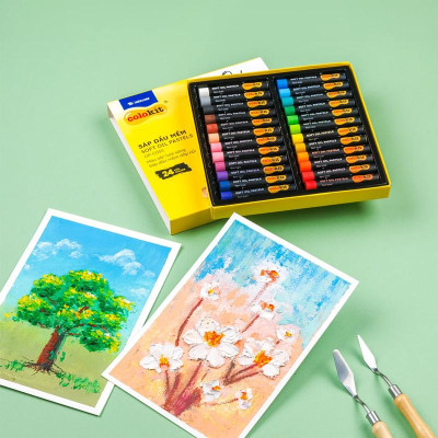 Hộp 12 Bút Sáp Dầu Thân Tròn - Soft Oil Pastels - Colokit OP-C032