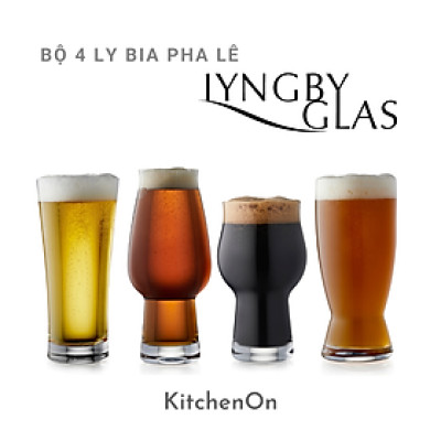 Bộ 4 ly bia pha lê Lyngby Glas Đan Mạch