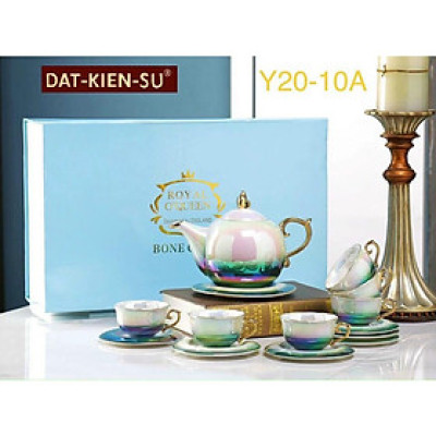 BỘ ẤM CHÉN KÈM ĐĨA SỨ CAO CẤP PHA TRÀ TRUYỀN THỐNG SANG TRỌNG