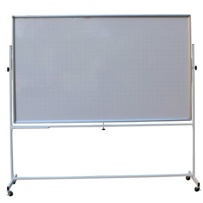 Bảng di động 2 mặt trắng viết bút lông Poly có kẻ ô ly Bavico-1,2x1,2m