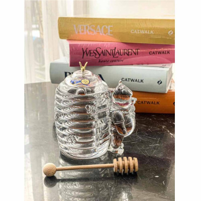 Hũ đựng mật ong kèm cây khuấy Bohemia 15cm Hàng chính hãng