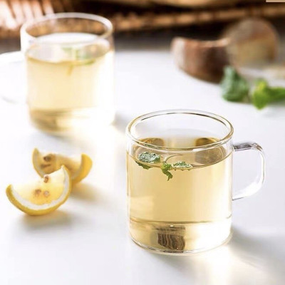 Bộ bình trà thủy tinh nắp gỗ  6 cốc kèm khay tre - ANTH591