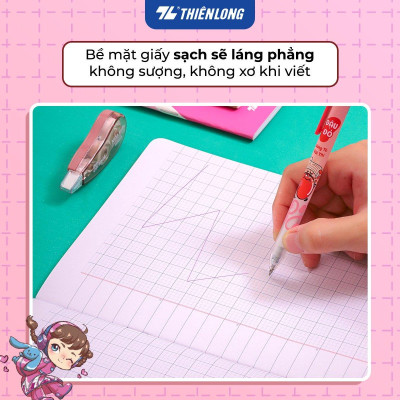 Combo 5/10 Tập học sinh chống lem 48 trang 4 ô ly vuông 2.5mm 120gsm Thiên Long NB-119/AK - PB Akooland - Mẫu ngẫu nhiên