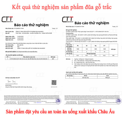 Đũa đầu búp gỗ Trắc Việt Nam Siêu sạch (10 đôi) Kháng khuẩn, không nấm mốc (CTH754) để mộc siêu bền - an toàn sức khỏe