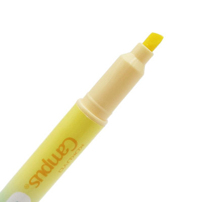 Bút Dạ Quang 2 Đầu Mực Pastel Campus DHL-PA-YBL - Vàng, Xanh Da Trời